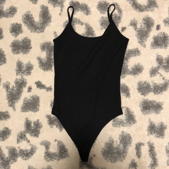 Zara Black Ribbed Bodysuit - Picture 2 of 9